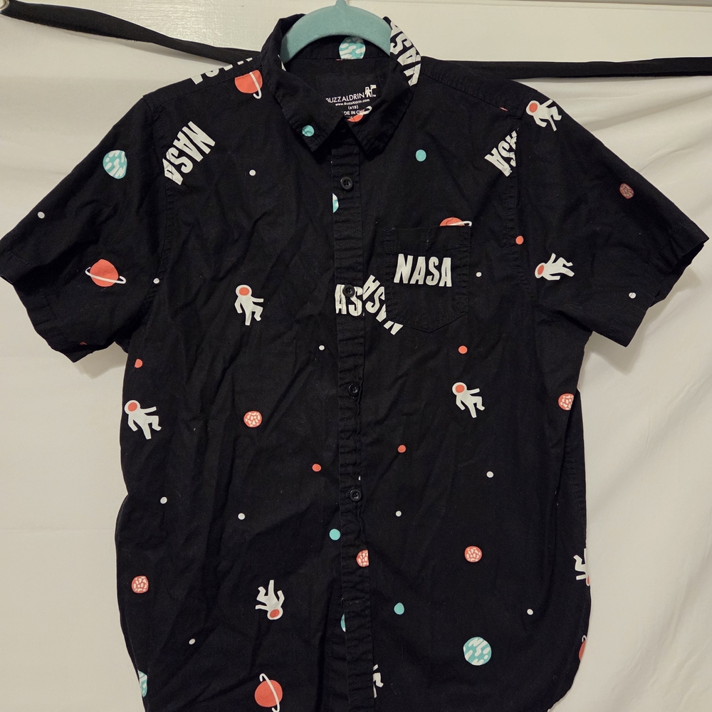NASA Black Short Sleeve Boy's Shirt